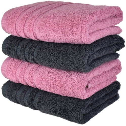 DOMMIO Market Set of terry towels 50 × 90 cm 2 pcs pink, 2 pcs grey - Towel Set - Main image