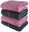 DOMMIO Stripes Set of terry towels 50 × 90 cm 2 pcs pink, 2 pcs grey