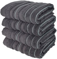 DOMMIO Stripes Set of terry towels 50 × 90 cm 4 pcs grey - Towel Set