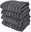 DOMMIO Stripes Set of terry towels 50 × 90 cm 4 pcs grey