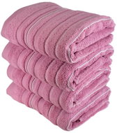 DOMMIO Stripes Set of terry towels 50 × 90 cm 4 pcs pink - Towel Set
