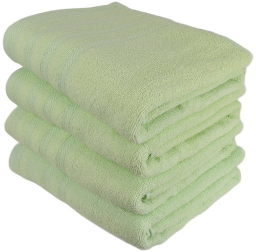 DOMMIO Uni Set of terry towels 70 × 130 cm 4 pcs light green - Towel Set - Main image
