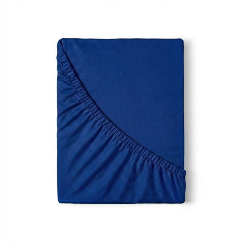 Kvalitex Satin sheet Luxury Collection 220 × 200 cm dark blue - Bedsheet - Main image