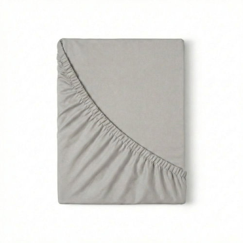 Kvalitex Jersey sheet with lycra 220 × 200 cm light grey - Bedsheet - Main image
