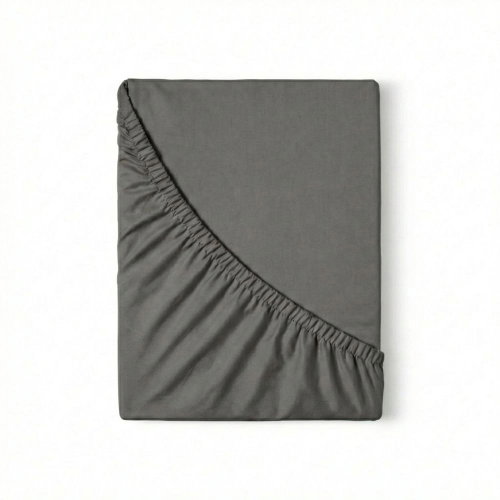 Kvalitex Jersey sheet with lycra 140 × 200 cm dark grey - Bedsheet - Main image