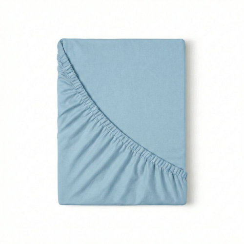Kvalitex Jersey sheet with lycra 120 × 200 cm light blue - Bedsheet - Main image