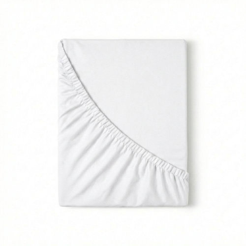 Kvalitex Jersey sheet with lycra single bed 90 × 200 cm white - Bedsheet - Main image