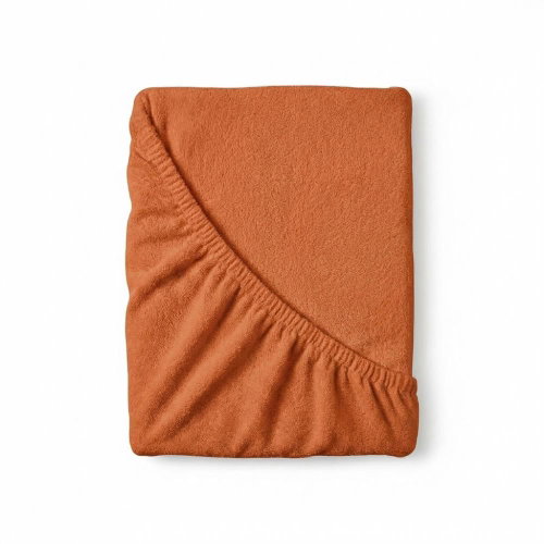 Kvalitex Terry sheet brown 220 × 200 cm - Bedsheet - Main image