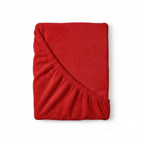Kvalitex Terry sheet 160 × 200 cm red - Bedsheet - Main image