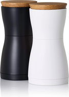 AdHoc Set of Twin CeraCut pepper and salt grinders, black and white 13 cm - Mill Set