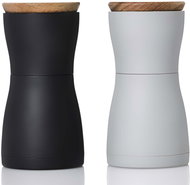 AdHoc Set of Twin CeraCut pepper and salt grinders, sandblasted - Mill Set