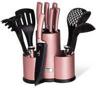 BERLINGERHAUS Set of knives and kitchen utensils in stand 12 pcs I-Rose Edition - Knife Set