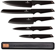 BERLINGERHAUS Sada nožov s magnetickým držadlom 6 ks Black Rose Collection - Sada nožov