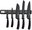 Knife set with magnetic holder 6 pcs Carbon PRO Line