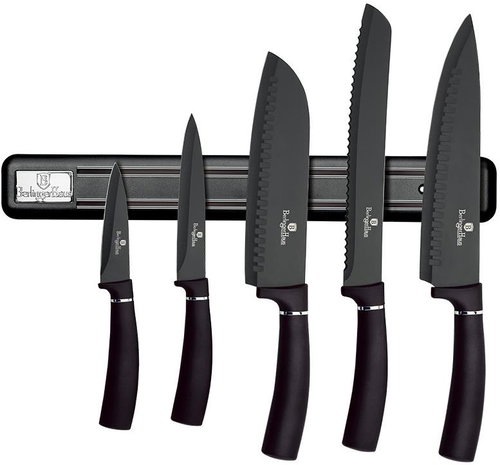 BERLINGERHAUS Knife set with magnetic holder 6 pcs Carbon PRO Line - Knife Set - Main image
