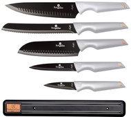 BERLINGERHAUS Knife set with magnetic holder 6 pcs Moonlight Edition - Knife Set