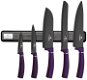 BERLINGERHAUS Sada nožů s magnetickým držákem 6 ks Purple Metallic Line - Sada nožů