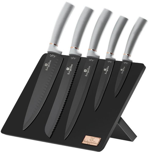 BERLINGERHAUS Set of knives with magnetic stand 6 pcs Moonligt Collection - Knife Set - Main image