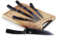 BERLINGERHAUS Set of knives with non-stick surface + cutting board 6 pcs Black Rose Collection - Knife Set