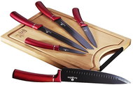BERLINGERHAUS Set of knives with non-stick surface + cutting board 6 pcs Burgundy Line - Knife Set