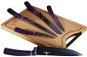 BERLINGERHAUS Sada nožů s nepřilnavým povrchem + prkénko 6 ks Purple Metallic Line - Sada nožů