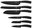Non-stick knife set 6 pcs Black Rose Collection blister