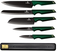 BERLINGERHAUS Sada nožů s nepřilnavým povrchem 6 ks Emerald Collection s magnetickým držákem - Sada nožů