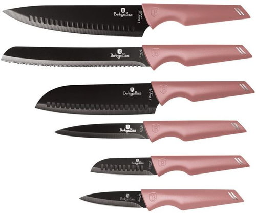BERLINGERHAUS Non-stick knife set 6 pcs I-Rose Edition blister - Knife Set - Main image