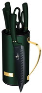 BERLINGERHAUS Set of 7 non-stick knives Emerald Collection in stand - Knife Set