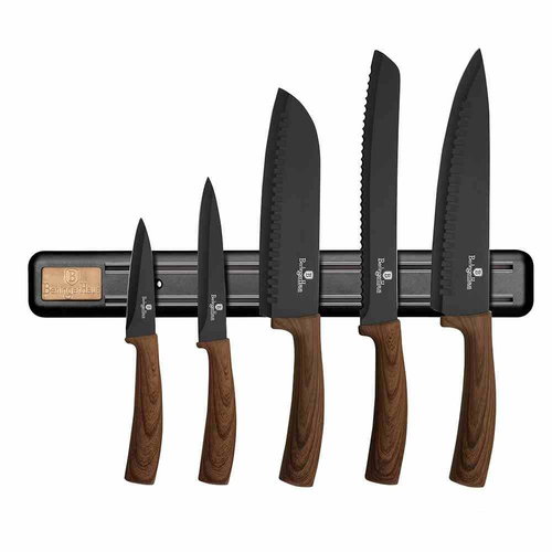 BERLINGERHAUS Set of knives with non-stick surface and magnetic holder 6 pcs Forest Line - Knife Set - Main image