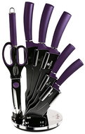 BERLINGERHAUS Set of knives in stand 8 pcs Purple Metallic Line - Knife Set