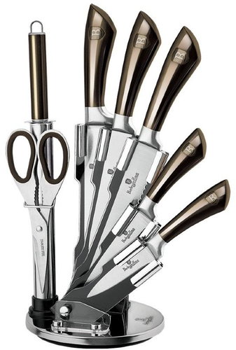 BERLINGERHAUS Stainless steel knife set 8 pcs Shiny Black Collection - Knife Set - Main image