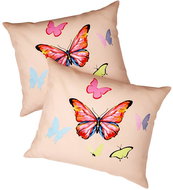 TEXTILOMANIE Set of 2 pillowcases Orange butterfly 40 × 50 cm - Pillowcase