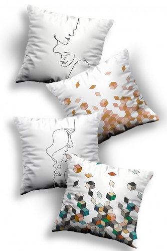 TEXTILOMANIE Set of 4 pillowcases Ward 43 × 43 cm - Pillowcase - Main image