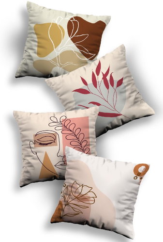 TEXTILOMANIE Set of 4 pillowcases Doug 43 × 43 cm - Pillowcase - Main image