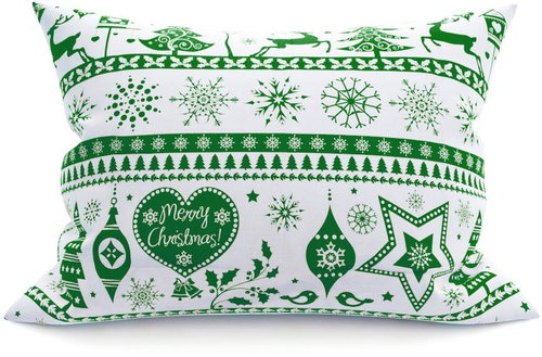TEXTILOMANIE Pillowcase Christmas green 50 × 70 cm - Pillowcase - Main image