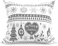 TEXTILOMANIE Pillowcase Christmas grey 45 × 45 cm - Pillowcase