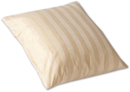 TEXTILOMANIA Pillowcase Atlas Grail champagne combed cotton stripe 3 cm - Pillowcase - Main image