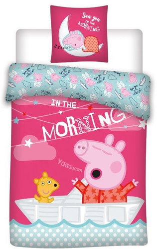TEXTILOMANIE Baby bedding Peppa Pig pink - Bed Linen - Main image