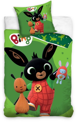 TEXTILOMANIA Children's bed linen Bing and friends green - Bed Linen - Main image
