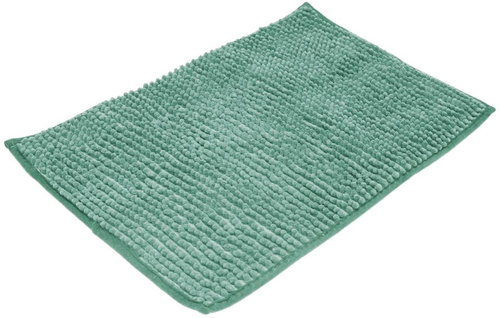 TEXTILOMANIE Shower curtain and mat Juosto green, set of 2 - Shower Curtain - Main image