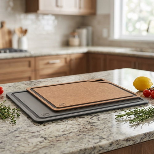 G21 EcoCut vágódeszka természetes cellulózból - 2 darabos készlet, grafit / barna - Vágódeszka - Fő fotó