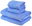 DOMMIO Bamboo towel set 2 pcs 30 × 50 cm, 2 pcs 50 × 100 cm blue