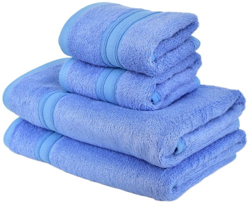 DOMMIO Bamboo towel set 2 pcs 30 × 50 cm, 2 pcs 50 × 100 cm blue - Towel Set - Main image