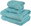 DOMMIO Bamboo towel set 2 pcs 30 × 50 cm, 2 pcs 50 × 100 cm turquoise