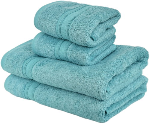 DOMMIO Bamboo towel set 2 pcs 30 × 50 cm, 2 pcs 50 × 100 cm turquoise - Towel Set - Main image