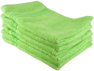 DOMMIO Set of bamboo hand towels 6 pcs 30 × 50 cm, green - Towel Set