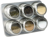 FERNITY Magnetic silver spice rack - Spice Container Set