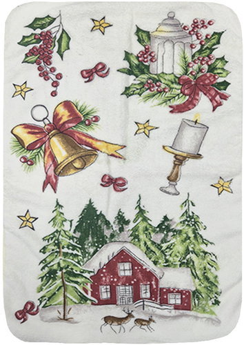 4sleep Microfiber towel 40 × 60 cm Christmas house - Kitchen Towel - Main image