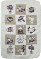 4sleep Mikrovláknová utěrka 40 × 60 cm Coffee kostka - Kuchyňská utěrka